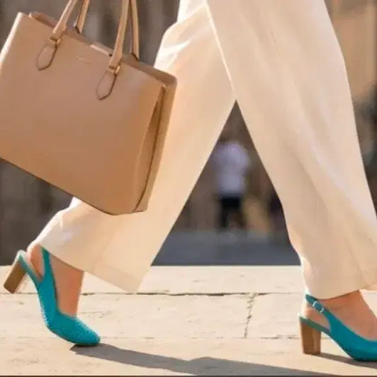 [BUNJANG] Geumkang Bisevano Women's Genuine Leather Slingback Sandals - Mint, Size 240 / 금강제화 비제바노 여성 소가죽 슬링백 스트랩 샌들 힐 240 새상품