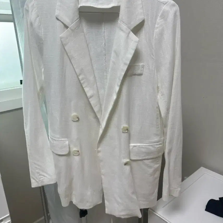 [BUNJANG] White Linen Jacket / 화이트자켓