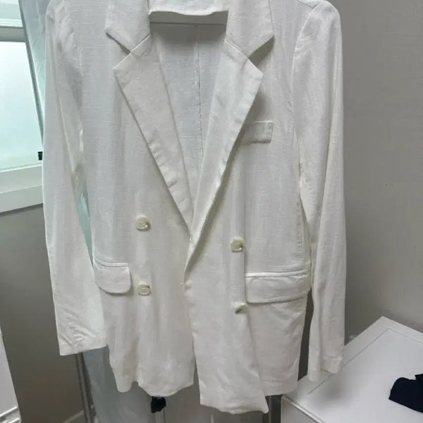 [BUNJANG] White Linen Jacket / 화이트자켓