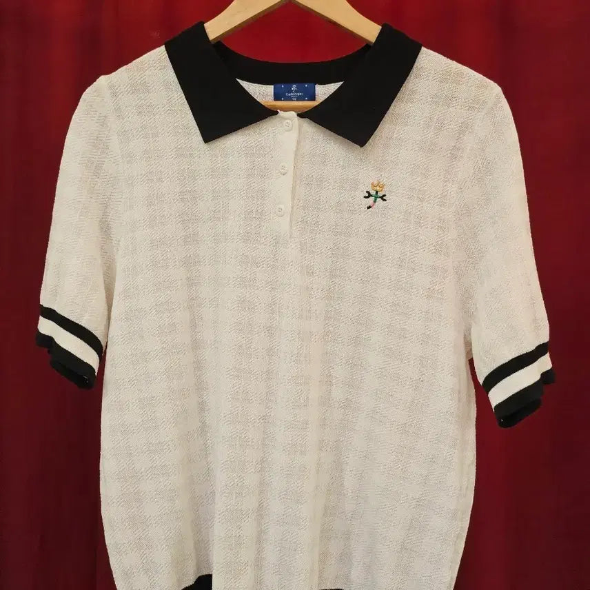 [BUNJANG] CASTELBAJAC Sport Women's Short-Sleeve Knit Polo T-Shirt White 105 / 까스텔바작 스포츠 여성 반팔 니트 카라티 화이트 105