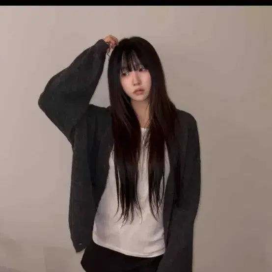[BUNJANG] DEIND Charcoal Cardigan / 디인드 차콜 가디건