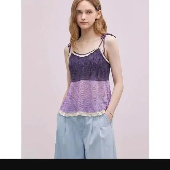 [BUNJANG] Thursday Island Scallop Flare Knit Top / 써스데이아일랜드 스카시플레어니트탑