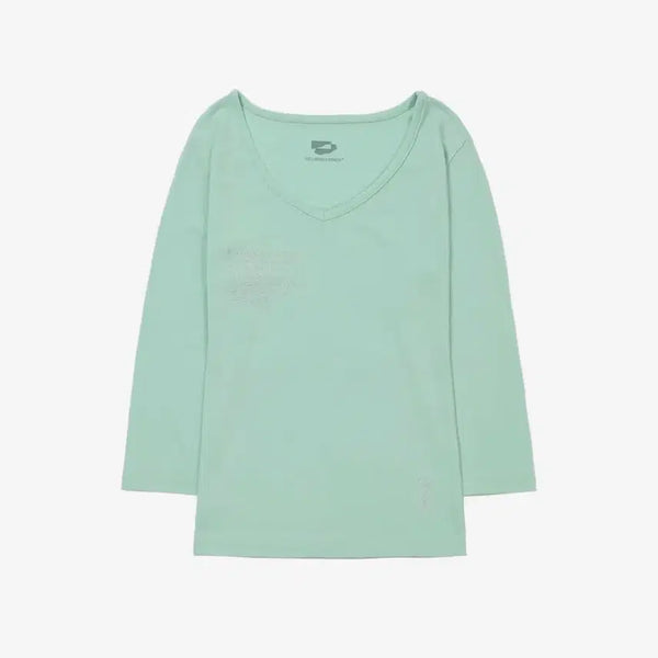 [BUNJANG] Wellbeing Express V-Neck 3/4 Sleeve Top / 웰빙익스프레스 V neck 3/4 sleeve Mint 브이넥 7부티
