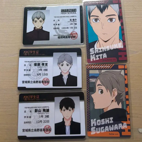 [BUNJANG] Haikyuu!! Rimumuu Student ID Cards & Snap My Bundles (Kageyama, Sugawara, Kita) / 하이큐 리무무 학생증 증사포함 일괄(카게야마, 스가와라, 키타) 스냅마이