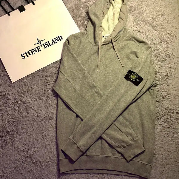 [BUNJANG] Stone Island Grey Hoodie (Department Store Edition) / 스톤아일랜드 그레이 후드티(백화점 판)