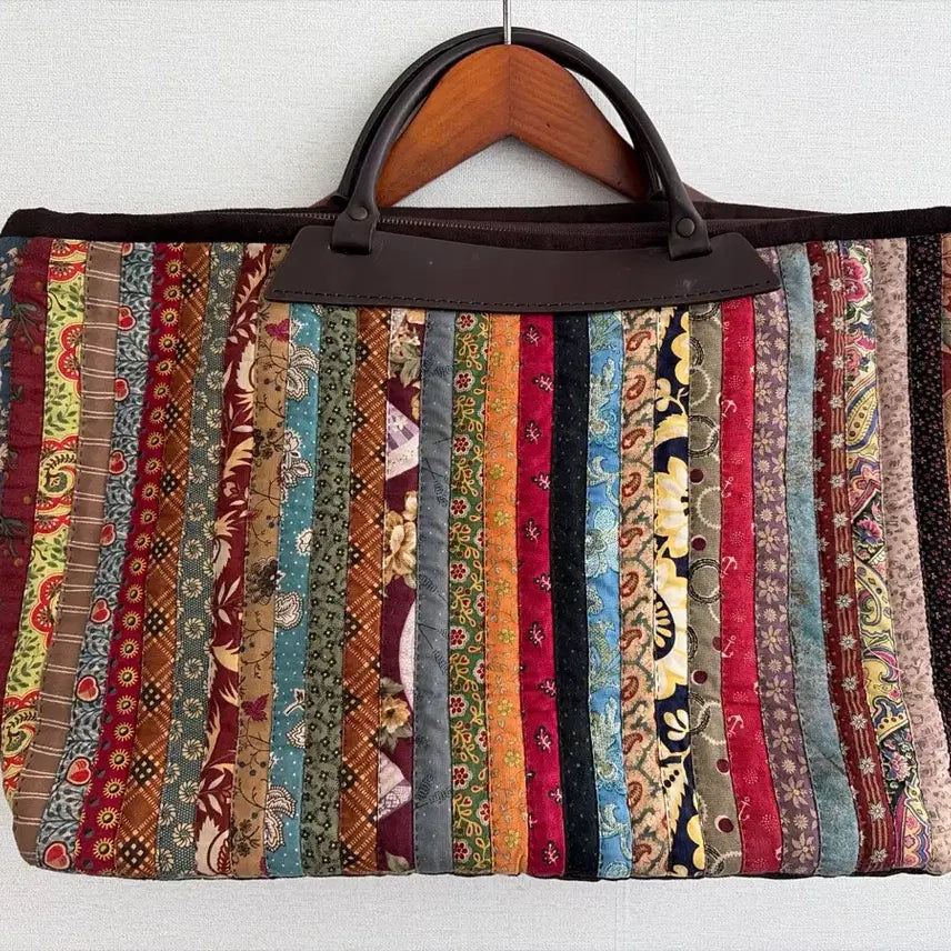 [BUNJANG] Handmade Patchwork Quilting Tote Bag / 핸드메이드 패치워크 퀼팅 토트백