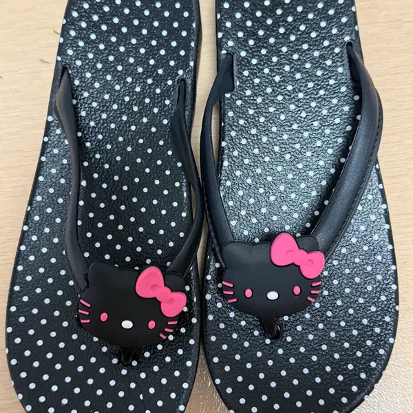 [BUNJANG] Kitty Dot Slip-on Sandals (250mm) / 키티 도트 쪼리 슬리퍼 250