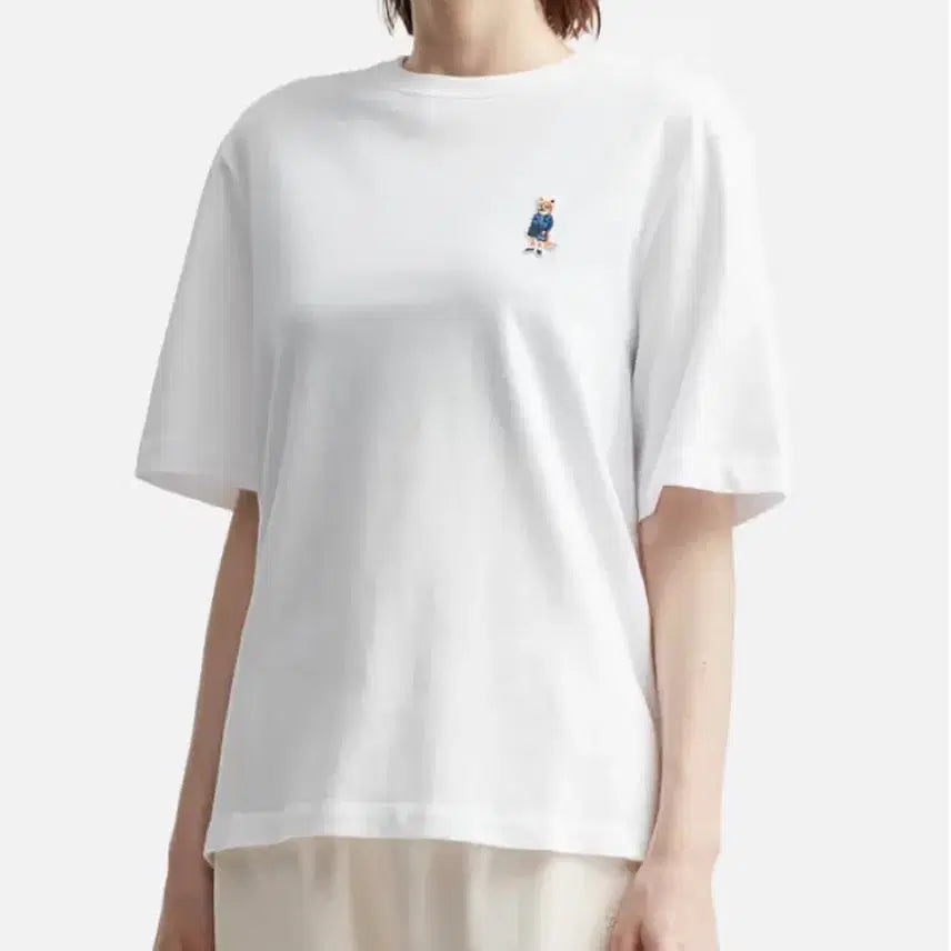 [BUNJANG] Maison Kitsuné Dressed Fox Comfort Short Sleeve T-Shirt White / 메종 키츠네 드레스드 폭스 컴포트 반팔 티셔츠 화이트