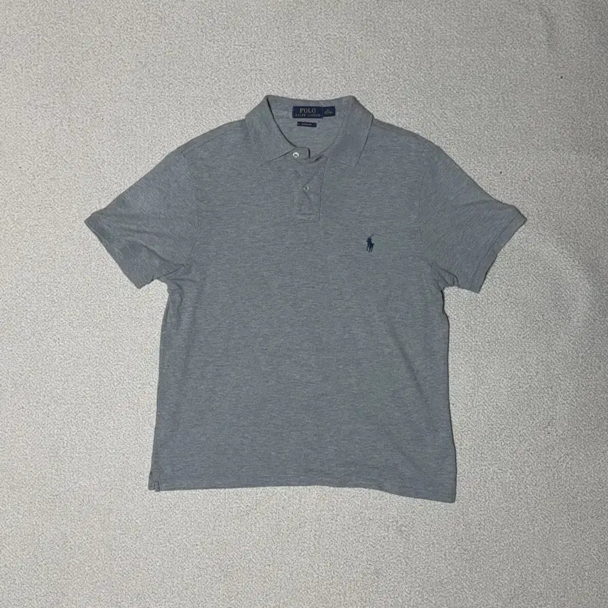 [BUNJANG] Polo Ralph Lauren Men's Grey Short Sleeve Polo Shirt / 폴로 랄프로렌 M 그레이 반팔 카라티