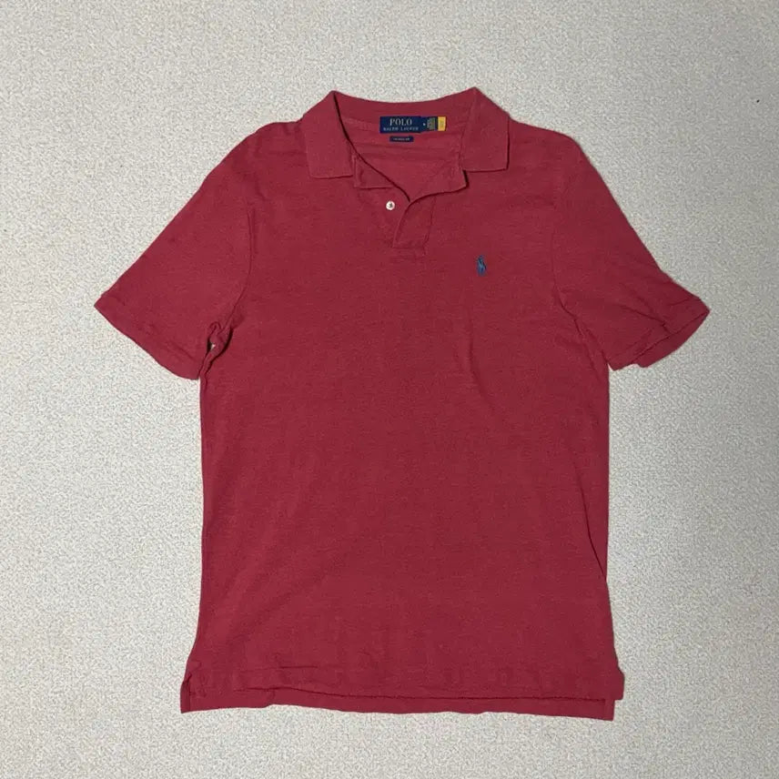 [BUNJANG] Polo Ralph Lauren Red Short Sleeve Polo Shirt / 폴로 랄프로렌 M 레드 반팔 카라티(정품qr)