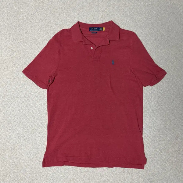 [BUNJANG] Polo Ralph Lauren Red Short Sleeve Polo Shirt / 폴로 랄프로렌 M 레드 반팔 카라티(정품qr)