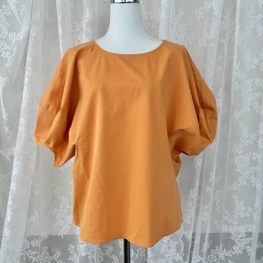 [BUNJANG] R2W Ready to Wear Orange Balloon Sleeve Blouse / F) R2W 알투더블유 레디투웨어 반팔 블라우스 오렌지