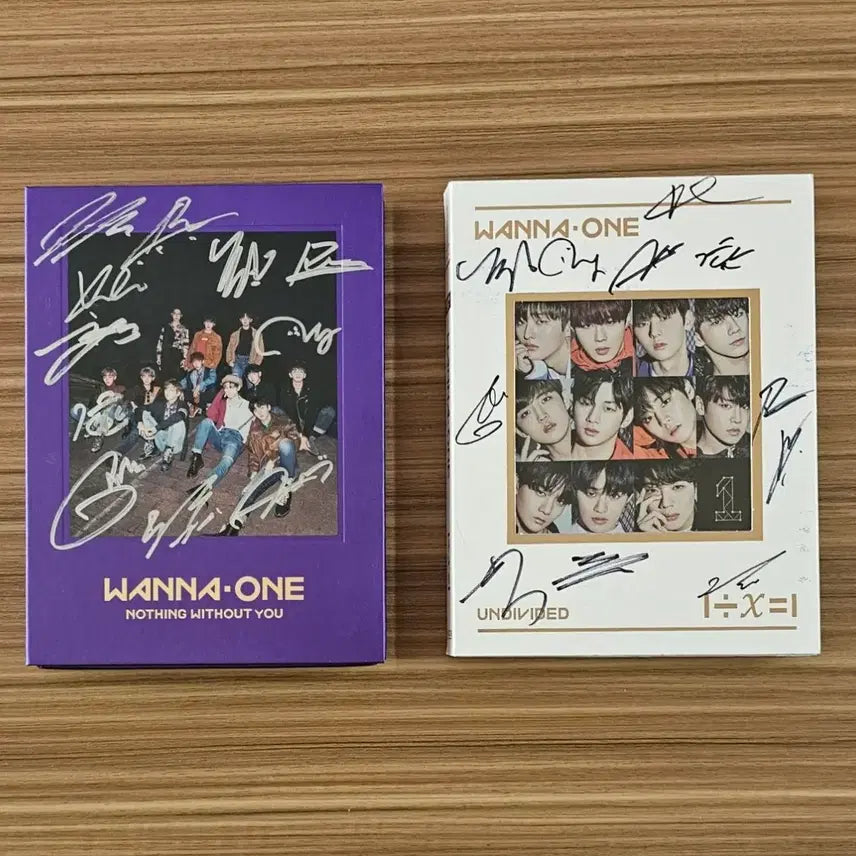 [BUNJANG] Wanna One Signed Album Bundle Park Jihoon Hwang Minhyun / 워너원 비매 싸인앨범 2개 일괄 박지훈 황민현 wannaone 사인