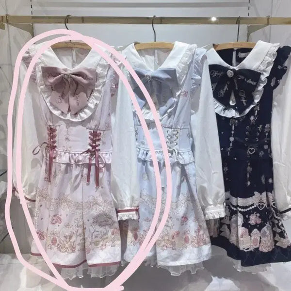 [BUNJANG] LIZ LISA Romantic Rose Print Dress Pink / 리즈리사 로맨틱 코스메 원피스 핑크