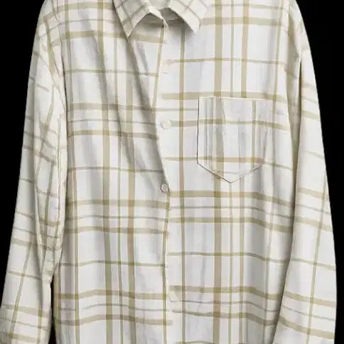 [BUNJANG] Beige Checkered Shirt / 깔끔한 베이지 체크 셔츠.새상품.