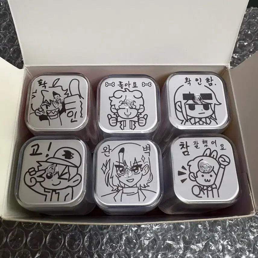 [BUNJANG] Pixelky Mystery Investigation Squad Stamp Set / 픽셀리 잠뜰 미스터리수사반 스탬프 세트