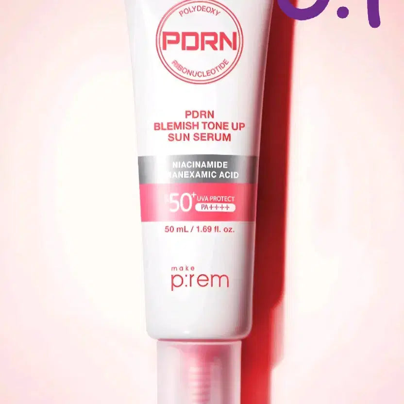 [BUNJANG] Make P:rem PDRN Dark Spot Tone-Up Sun Serum 50ml / 메이크프렘 PDRN 잡티 톤업 선 세럼