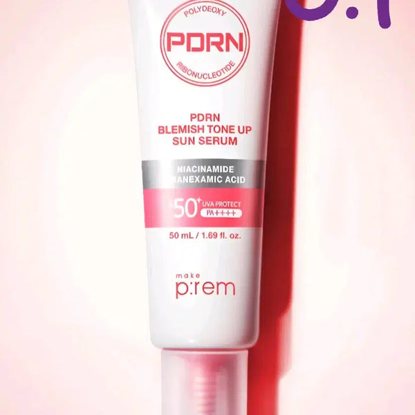 [BUNJANG] Make P:rem PDRN Dark Spot Tone-Up Sun Serum 50ml / 메이크프렘 PDRN 잡티 톤업 선 세럼