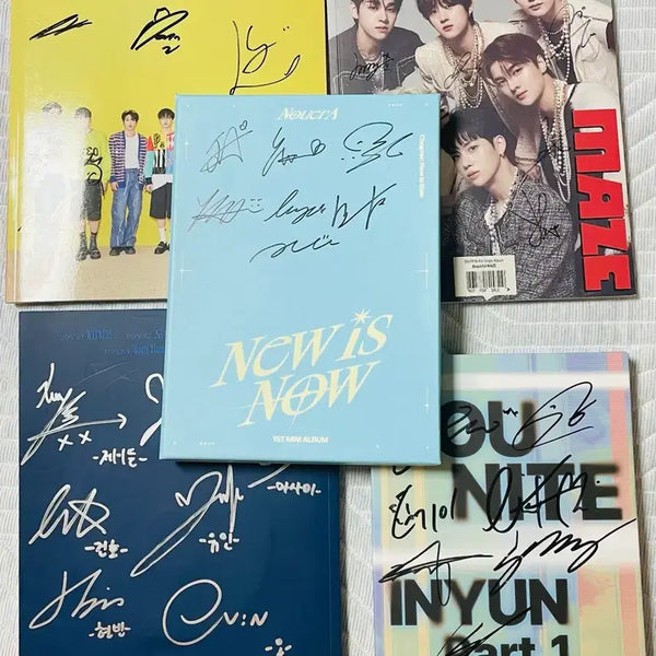 [BUNJANG] UNITE, ORCHID, KINGDOM, NUENO, DRIPPIN Signed Album Bundle Set (5 Types) / 유나이트+올아워즈+킹덤+누에라+드리핀 친필싸인 앨범 5종 비매