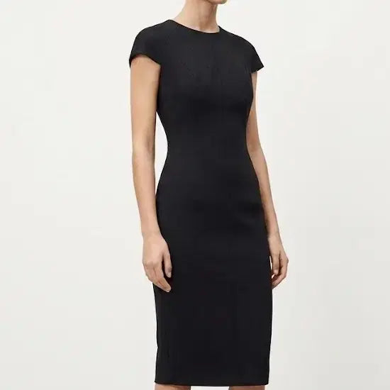 [BUNJANG] ZARA Cap Sleeve Slim Fit Long Dress / 자라 캡소매 슬림스판 롱원피스 44 블랙