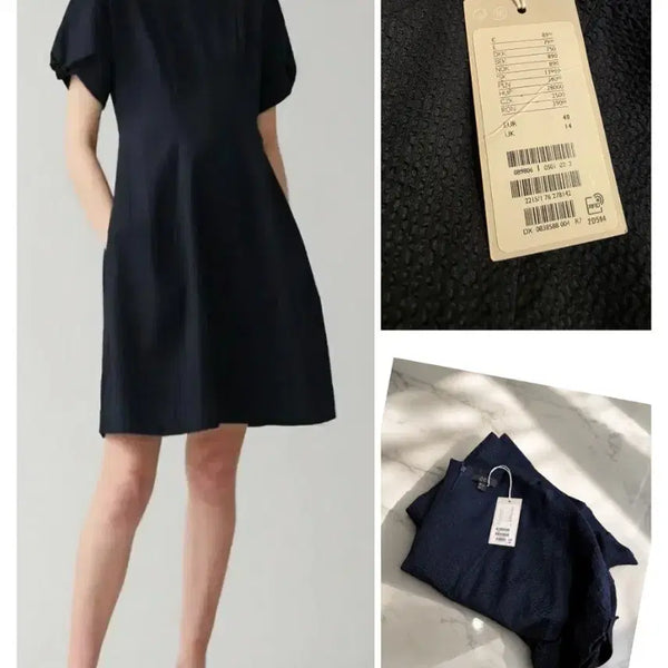 [BUNJANG] COS 100% Linen Puff Sleeve Dress EU 40 / (정품/새상품) COS 린넨 100% 퍼프 슬리브 원피스 / EU 40