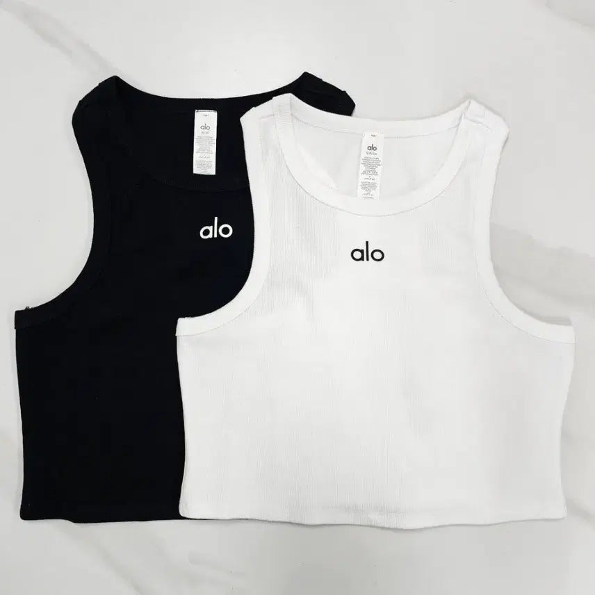 [BUNJANG] Alo Aspire Tank Top (White/Black) / 정품/무료배송) 알로 탱크탑 나시 , 블랙 화이트
