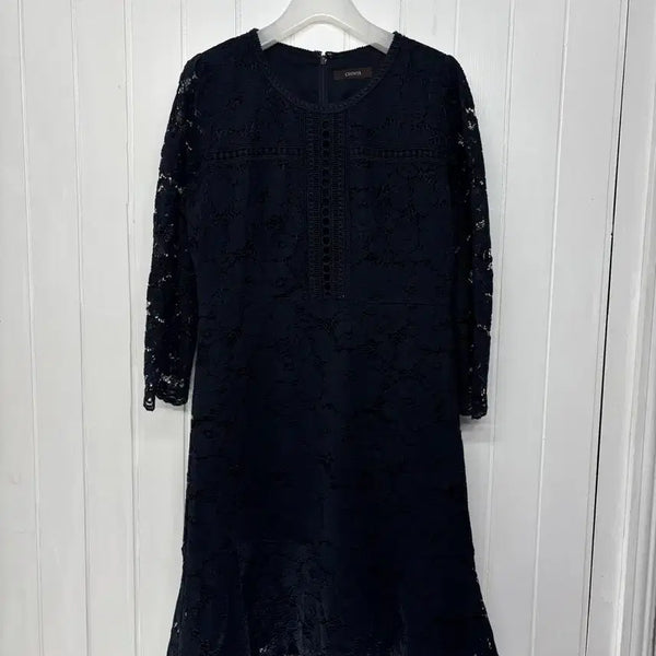 [BUNJANG] Clovis Navy Lace Midi Dress / 클로비스 네이비 레이스 원피스 85-90 ㅡ0703