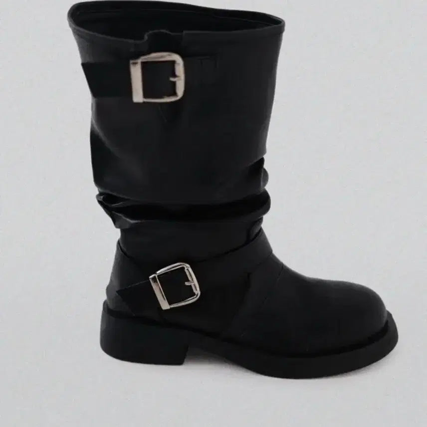 [BUNJANG] Autumn Shirring Buckle Boots / 어텀 셔링버클부츠