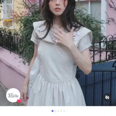 [BUNJANG] Pleats Mama Sailor Dress / 플레따 세일러 원피스