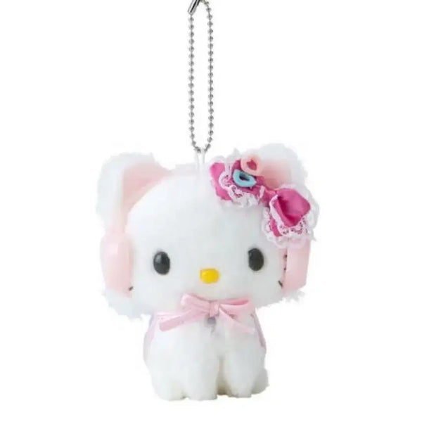 [BUNJANG] Sanrio Heisei Chami Kitty Headset Plush Keychain (Sealed) / (정품) 산리오 헤이세이 챠미키티 헤드셋 인형 키링 미개봉