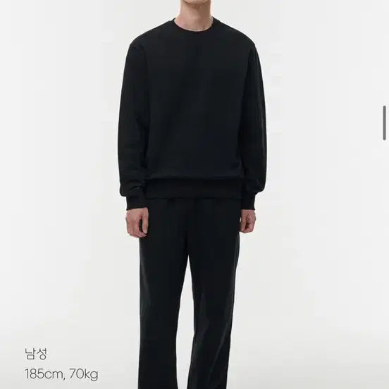 [BUNJANG] Musinsa Standard Black Sweatshirt M / 새상품)무신사 스탠다드 블랙 맨투맨 M
