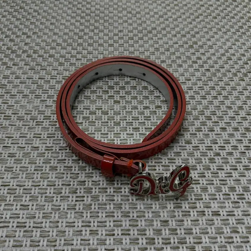 [BUNJANG] Dolce & Gabbana Women's Orange DG Logo Buckle Belt / 돌체앤가바나 벨트
