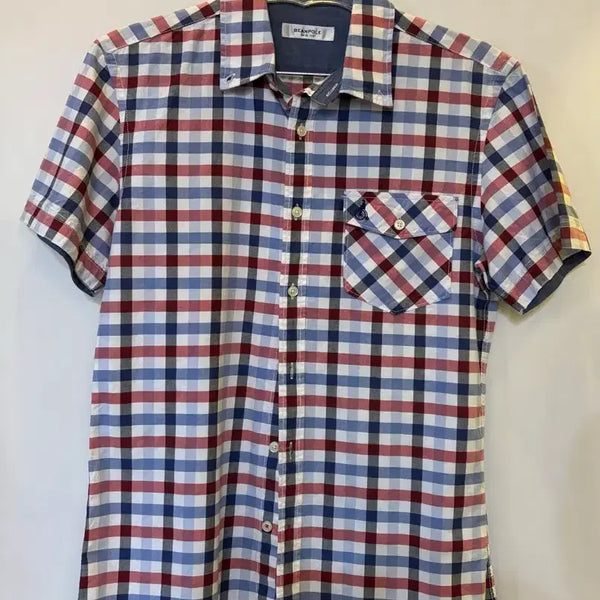 [BUNJANG] Beanpole Check Short-Sleeve Shirt Size 100 / 빈폴 체크 반팔 셔츠 100