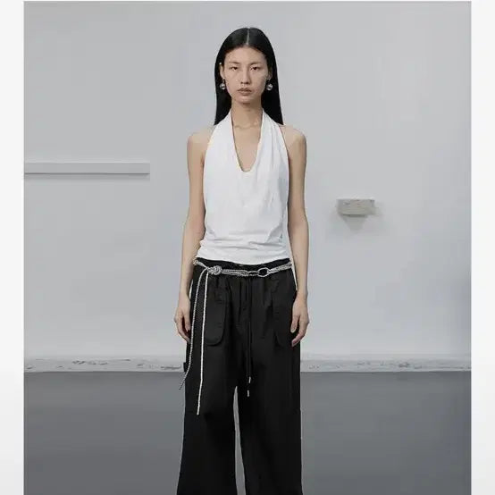 [BUNJANG] SERIC Pocket Wide Cargo Pants Black F / 세릭 POCKET WIDE CARGO PANTS 블랙 F