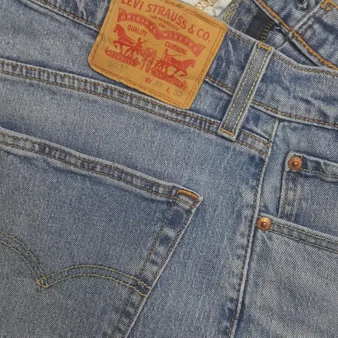 [BUNJANG] Levi's 502 Straight Fit Stretch Jeans Sky Blue 32" (Overseas Edition) / 리바이스진502(해외판) 스판청바지 32"(No.423)정품!