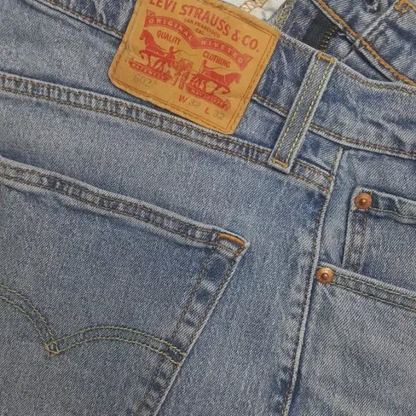 [BUNJANG] Levi's 502 Straight Fit Stretch Jeans Sky Blue 32" (Overseas Edition) / 리바이스진502(해외판) 스판청바지 32"(No.423)정품!