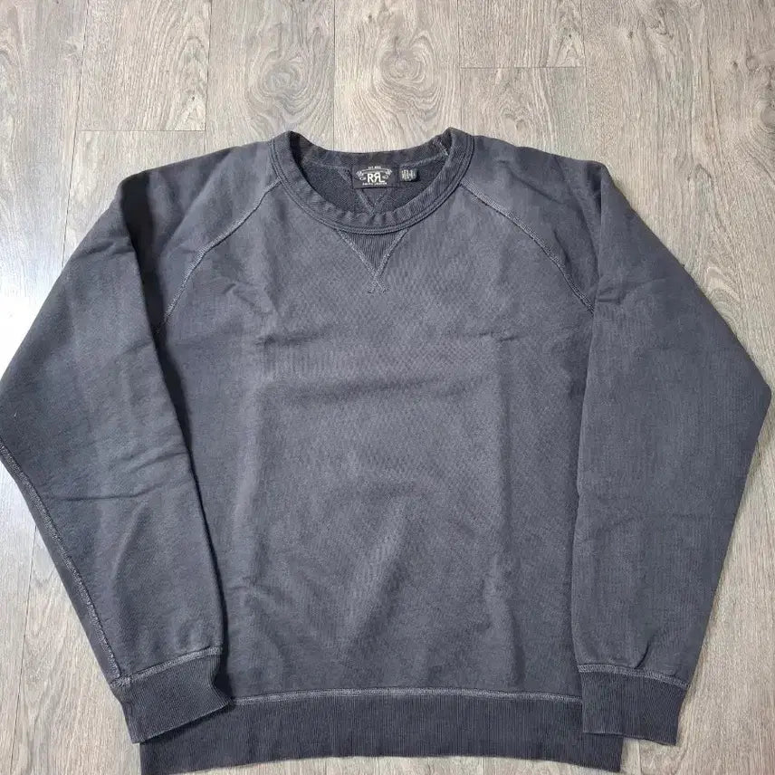 [BUNJANG] RRL Garment Dyed French Terry Sweatshirt Black / L RRL 더블알엘 가먼트 다이드 프렌치 테리 워싱 맨투맨 티셔츠 블랙
