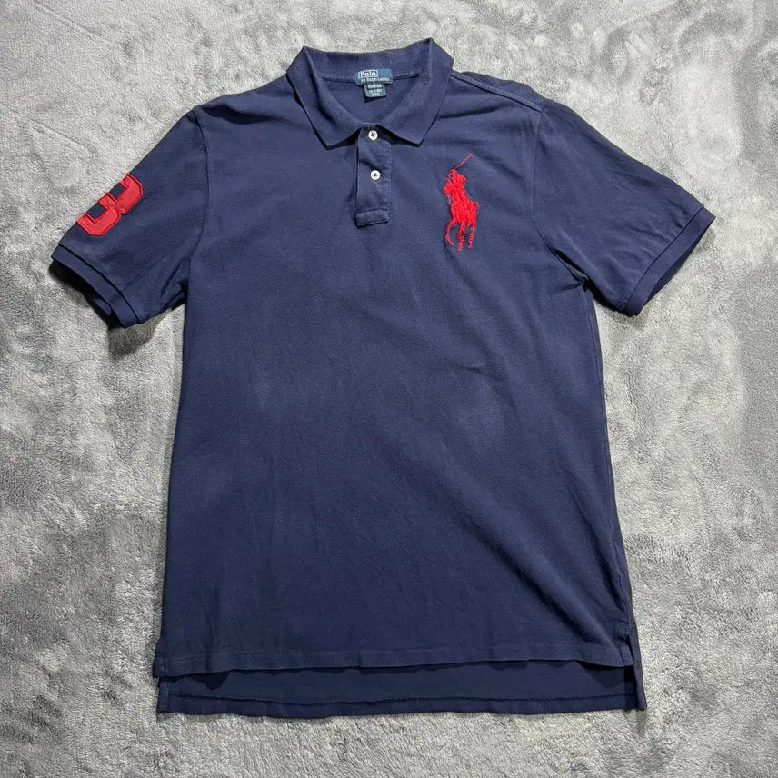 [BUNJANG] Polo Ralph Lauren Big Pony Navy T-shirt / [M]폴로랄프로렌 빅포니 네이비 카라티 반팔