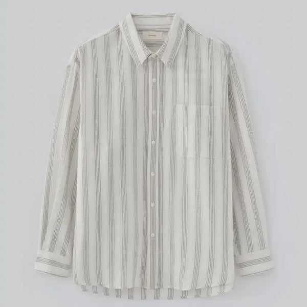 [BUNJANG] Fabrega [JAPAN] Hinoki Stripe Shirt (Ivory) / (4) 파브레가 [JAPAN] 히노키 스트라이프 셔츠 (아이보리)