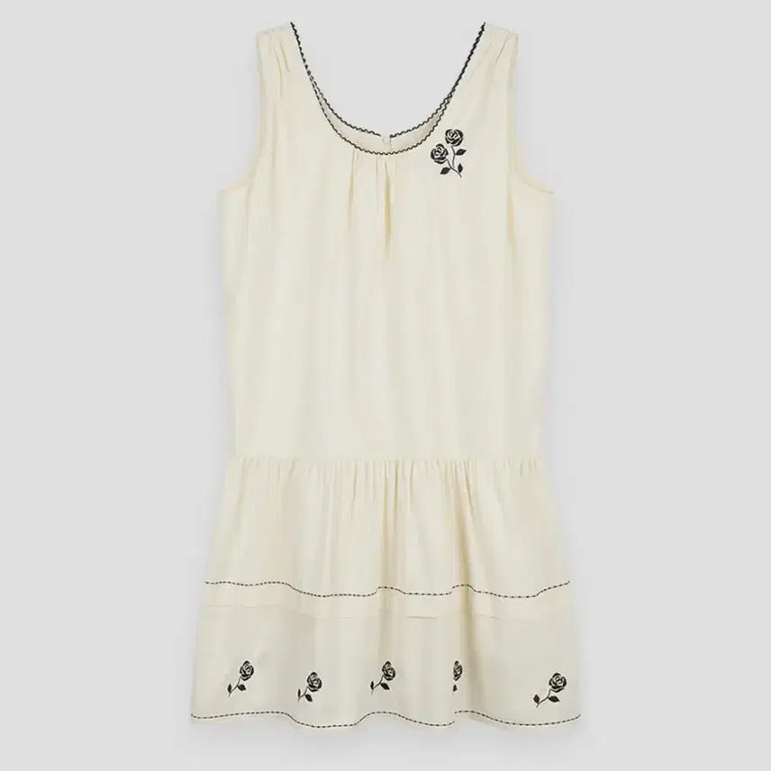 [BUNJANG] SinoN Flower Tiered One-Piece Dress Cream / 시눈 Flower Tiered Onepiece 원피스 크림
