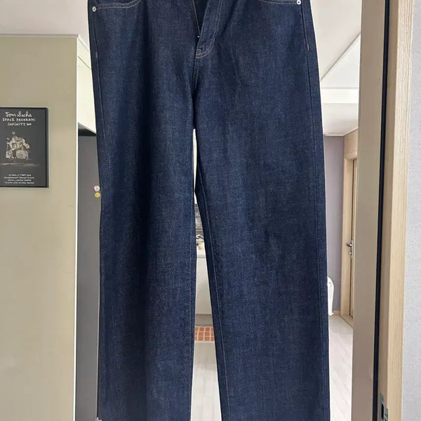 [BUNJANG] 8seconds Essential Semi-Wide Pants Navy Size 82 / 에잇세컨즈 에센셜 세미와이드 82