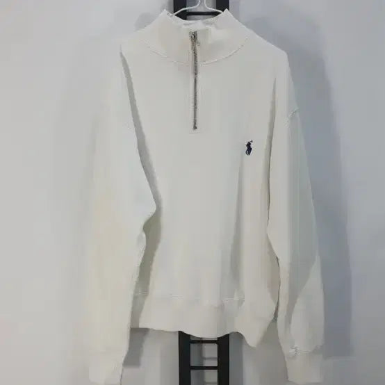 [BUNJANG] Polo Ralph Lauren Half-Zip Sweatshirt White L / 폴로반집업 폴로맨투맨 화이트L