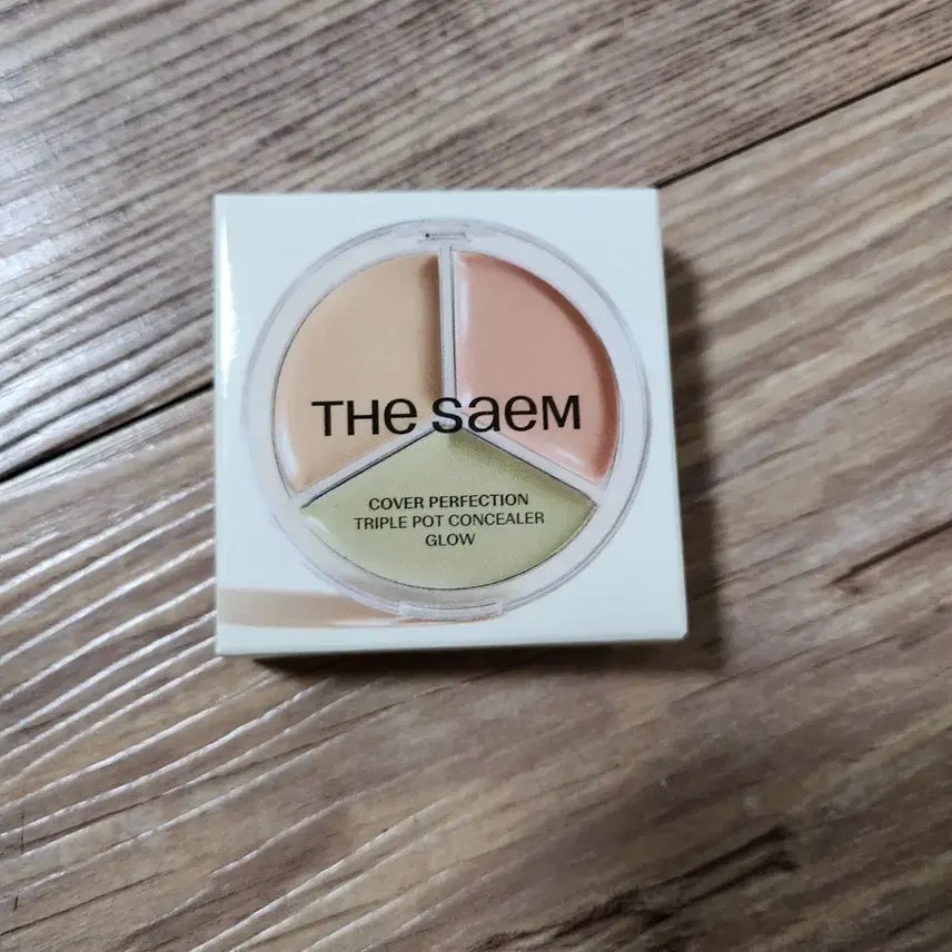 [BUNJANG] The Saem Cover Perfection Triple Pot Concealer Glow (Sealed) / (미개봉) 더샘 커버 퍼펙션 트리플 팟 컨실러 글로우 19C