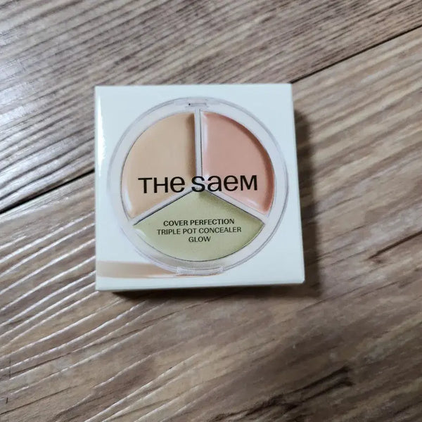 [BUNJANG] The Saem Cover Perfection Triple Pot Concealer Glow (Sealed) / (미개봉) 더샘 커버 퍼펙션 트리플 팟 컨실러 글로우 19C