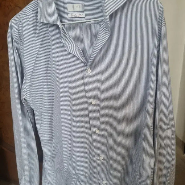 [BUNJANG] TIME Blue Stripe Shirt L / 급처]  TIME옴므. 알바니블루셔츠. L