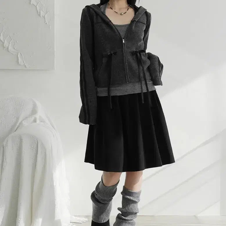 [BUNJANG] Binary One Made Lightmethoxy Pleats Midi Skirt / 바이너리원 [MADE]라이밋 플리츠 미디스커트