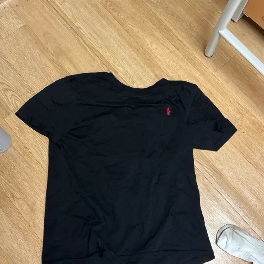 [BUNJANG] Polo Ralph Lauren Black Short Sleeve T-Shirt with Small Red Logo / 폴로 랄프로렌 반팔티 블랙