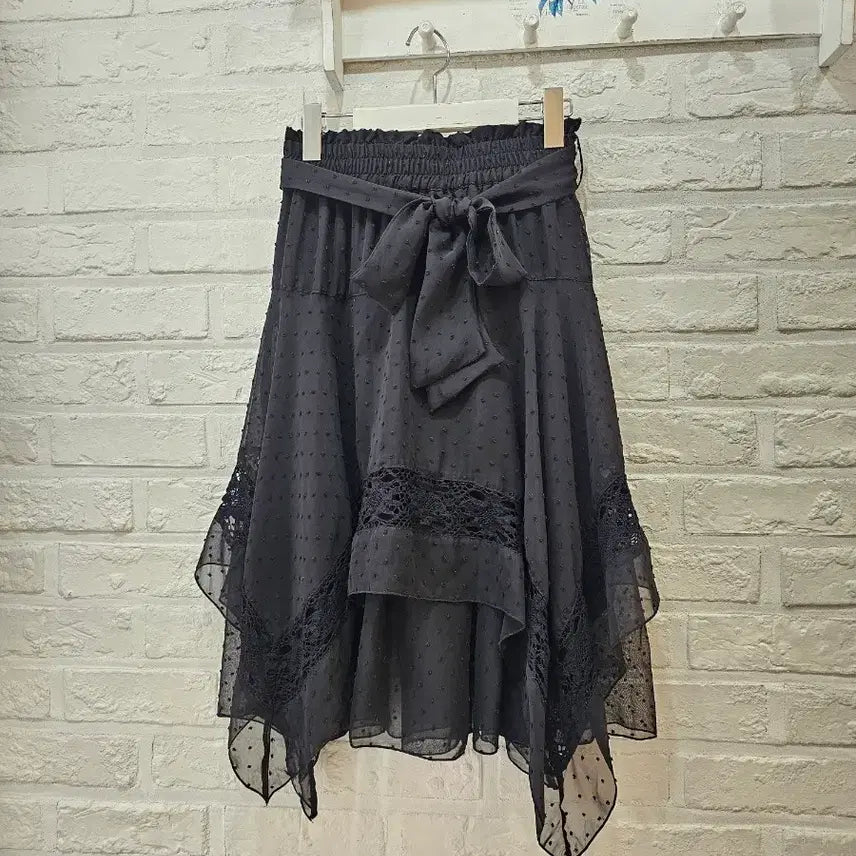 [BUNJANG] Cutie Bionde Black Chiffon Skirt / Cutie Bionde 블랙쉬폰스커트
