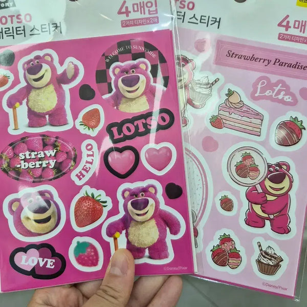 [BUNJANG] Toy Story Lotso Sticker Card Set / 토이스토리 랏소 스티커 카드 세트