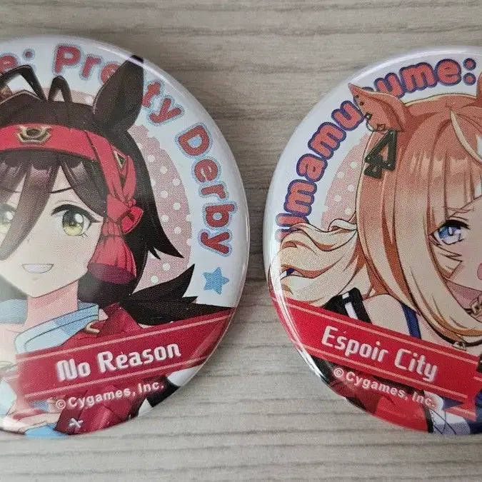 [BUNJANG] Uma Musume Pretty Derby Espoir City & No Reason Can Badge Set / 우마무스메 캔뱃지 에스푸아르 시티, 노 리즌